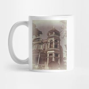 Victorian House Detail In Sepia photograph Mug